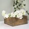 2 pcs 9" Brown Wood Square Boxes Planter Holders Centerpieces Party Decorations